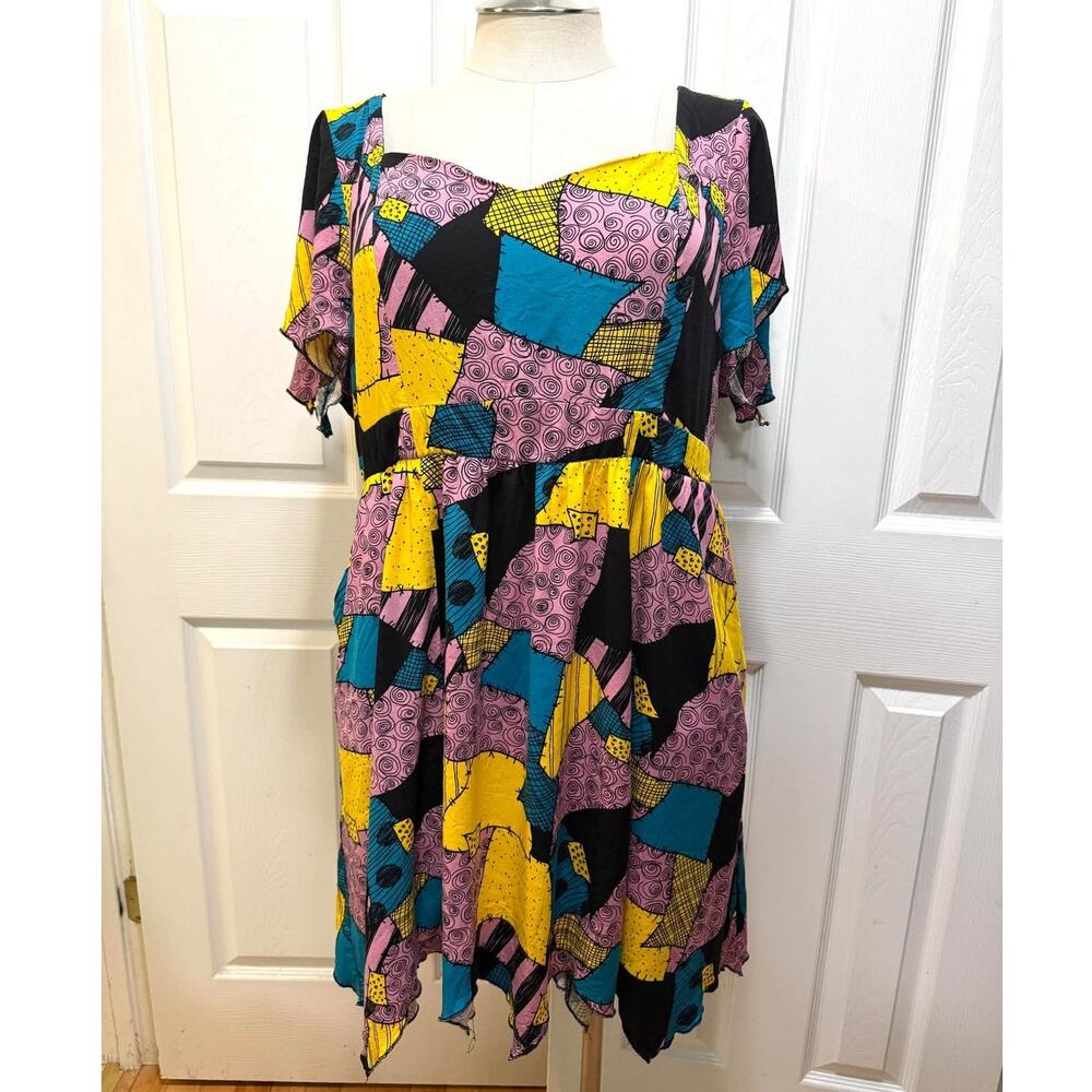 Torrid 3 Disney Nightmare Before Christmas Sally Patch Costume Halloween Dress